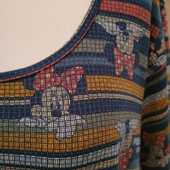 Women's Minnie Mouse Popover Top Disney 2X 2XL Subliminal Green Short Sl… - Picture 3 of 7